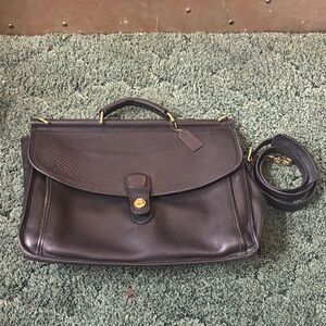 Vintage Coach leather laptop briefcase bag